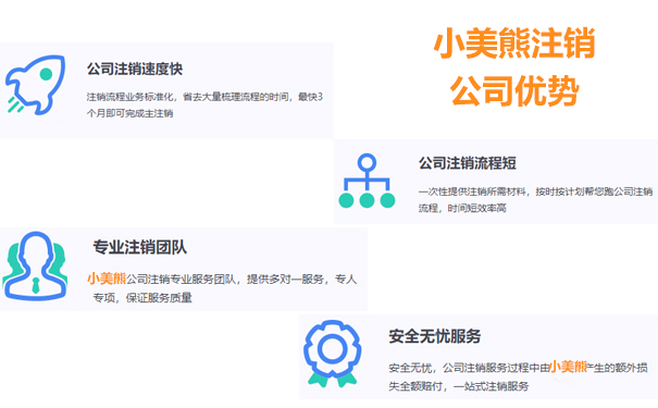小美熊代理代辦2020鄭州公司簡易注銷優勢